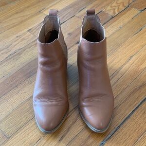 Everlane Tan Leather Ankle Booties